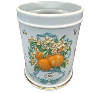 Le Cordon Bleu Franklin Mint 1989 "Tea" Ceramic Canister NO Lid Canister ONLY